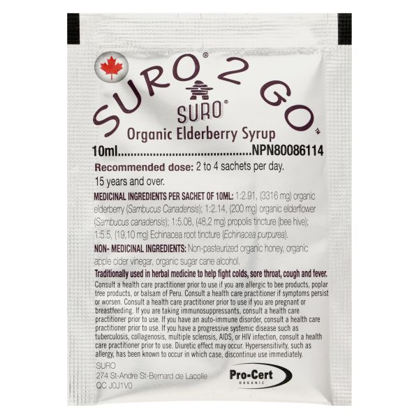 SURO 2 GO Organic Elderberry syrup (20 sachets) - Image 4